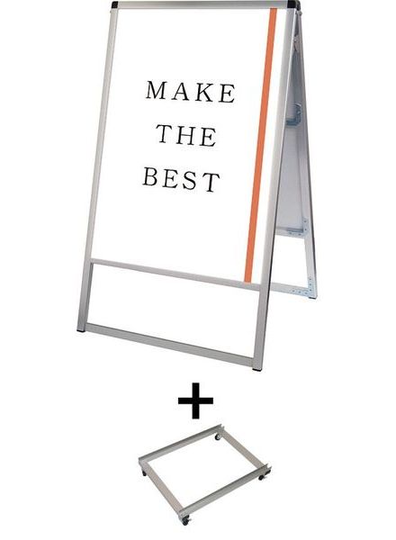 常磐精工 ポスタースタンド バリウススタンド看板LED B1両面 アームキャスターセット VASKLED-B1R-KSET|【店舗用品】