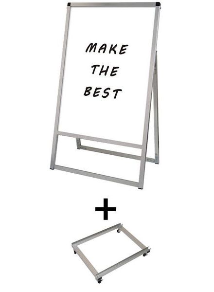 常磐精工 マーカースタンド バリウススタンド看板 ホワイトボード A1片面 アームキャスターセット VASKWB-A1K-KSET|【店舗用品】