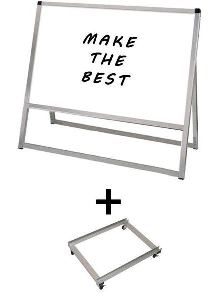 常磐精工 マーカースタンド バリウススタンド看板 ホワイトボード A1横片面 アームキャスターセット VASKWB-A1YK-KSET|【店舗用品】