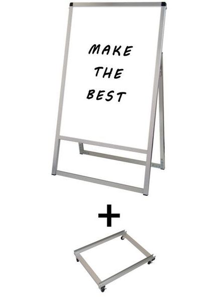 常磐精工 マーカースタンド バリウススタンド看板 ホワイトボード B1片面 アームキャスターセット VASKWB-B1K-KSET|【店舗用品】