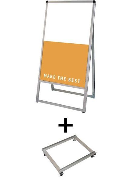 常磐精工 ボードスタンド バリウススタンド看板 アルミ複合板 450×900片面 アームキャスターセット VASKAP-450X900K-KSET|【店舗用品】