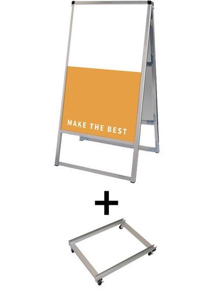 常磐精工 ボードスタンド バリウススタンド看板 アルミ複合板 450×900両面 アームキャスターセット VASKAP-450X900R-KSET|【店舗用品】