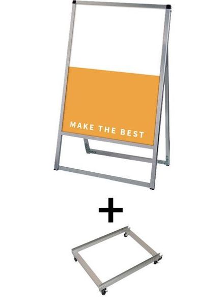 常磐精工 ボードスタンド バリウススタンド看板 アルミ複合板 600×900片面 アームキャスターセット VASKAP-600X900K-KSET|【店舗用品】