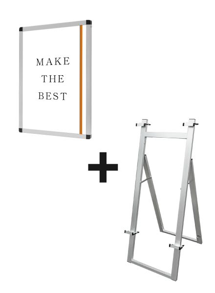 常磐精工 パネルスタンド アルミフリーイーゼル430 A1パネルセット AFEZ430-VPA1-SET|【店舗用品】