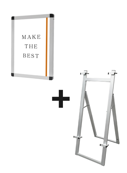 常磐精工 パネルスタンド アルミフリーイーゼル430 A2パネルセット AFEZ430-VPA2-SET|【店舗用品】