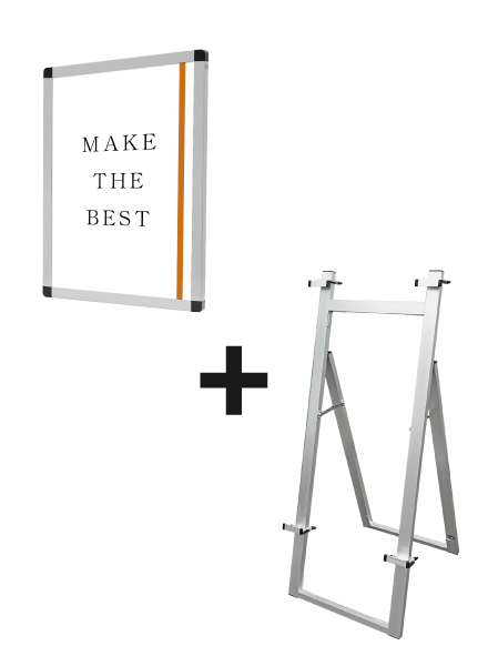 常磐精工 パネルスタンド アルミフリーイーゼル430 B2パネルセット AFEZ430-VPB2-SET|【店舗用品】