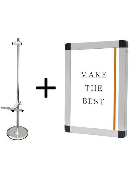 常磐精工 PAパネルスタンド14M 片面 A3パネルセット PA14M-VPA3-SET|【店舗用品】