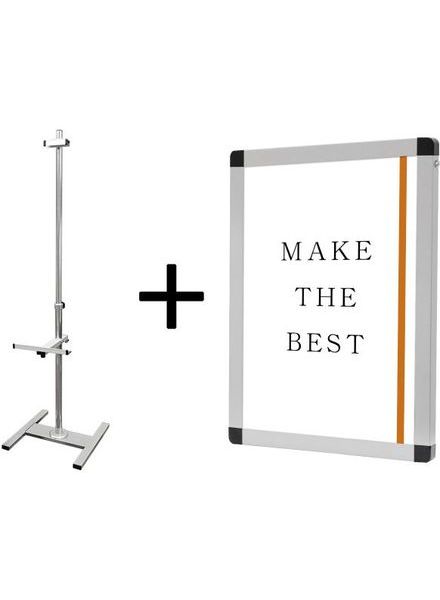 常磐精工 PAパネルスタンド15G-B 片面 A2パネルセット PA15G-B-VPA2-SET|【店舗用品】