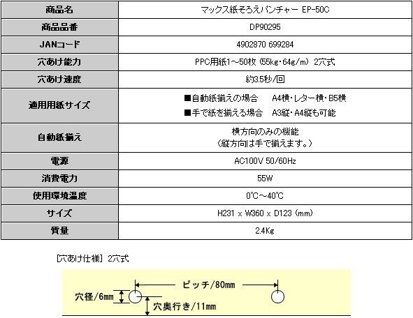 日本機器通販 / EP-50CN 【後継モデルをご検討下さい】