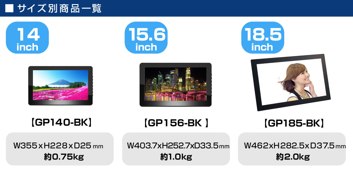 グッドプランニング 15.6インチ 電子POPモニター GP156-BK の商品