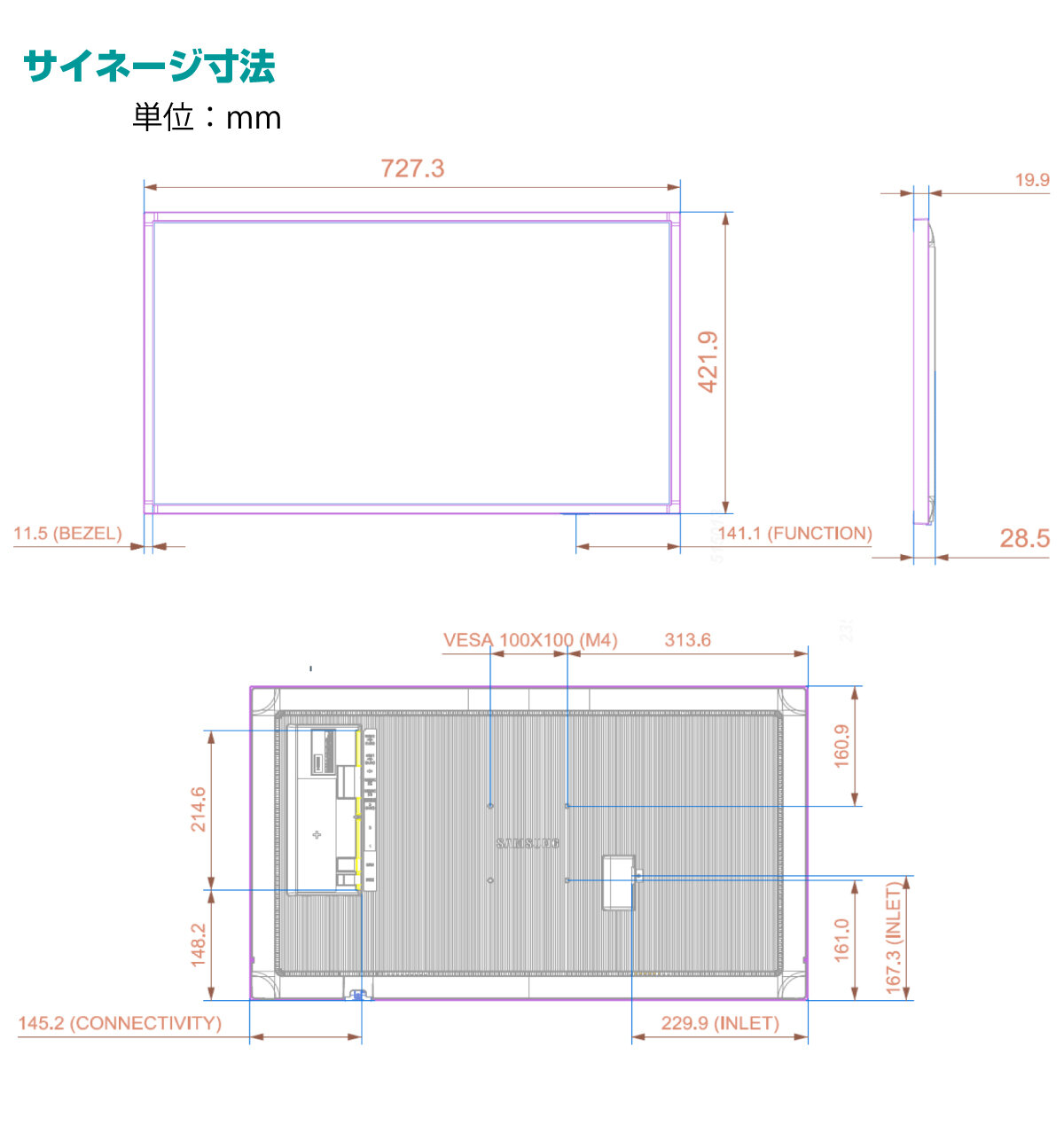 車上渡し】 SAMSUNG サムスン デジタルサイネージ 32型 QM32C + SDS