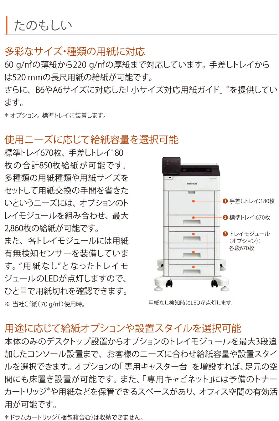 富士フイルム A4カラープリンター ApeosPrint C3530 の商品ページ