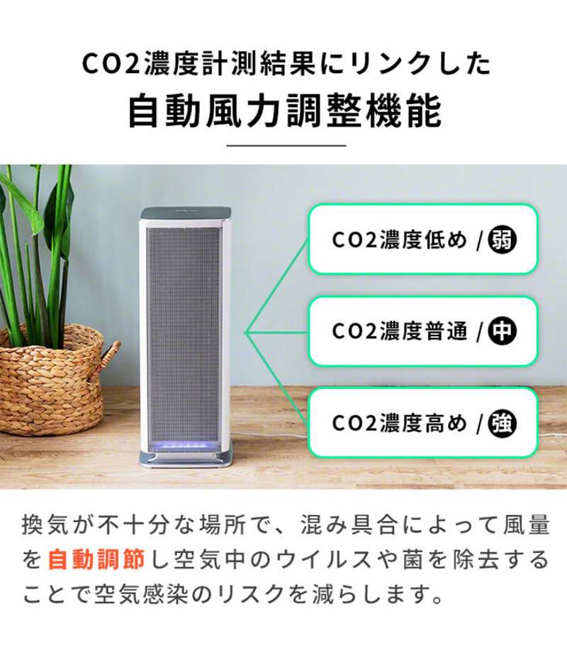 新品未使用 Olief オリーフ CO2センサー搭載 空気清浄機 (約20畳対応