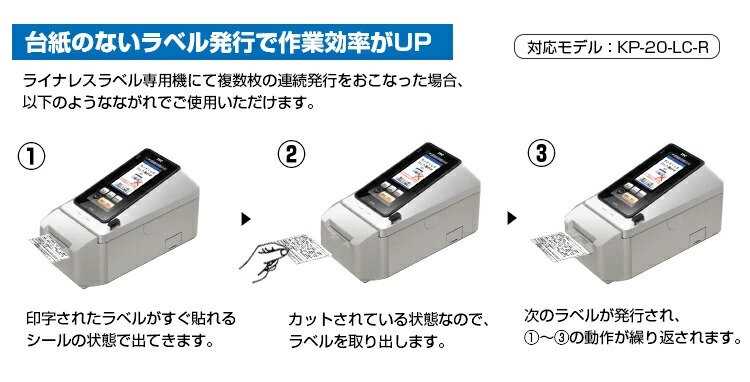 テック ラベルプリンター KP-20-LC-R (設定ツール付属) 食品表示法対応