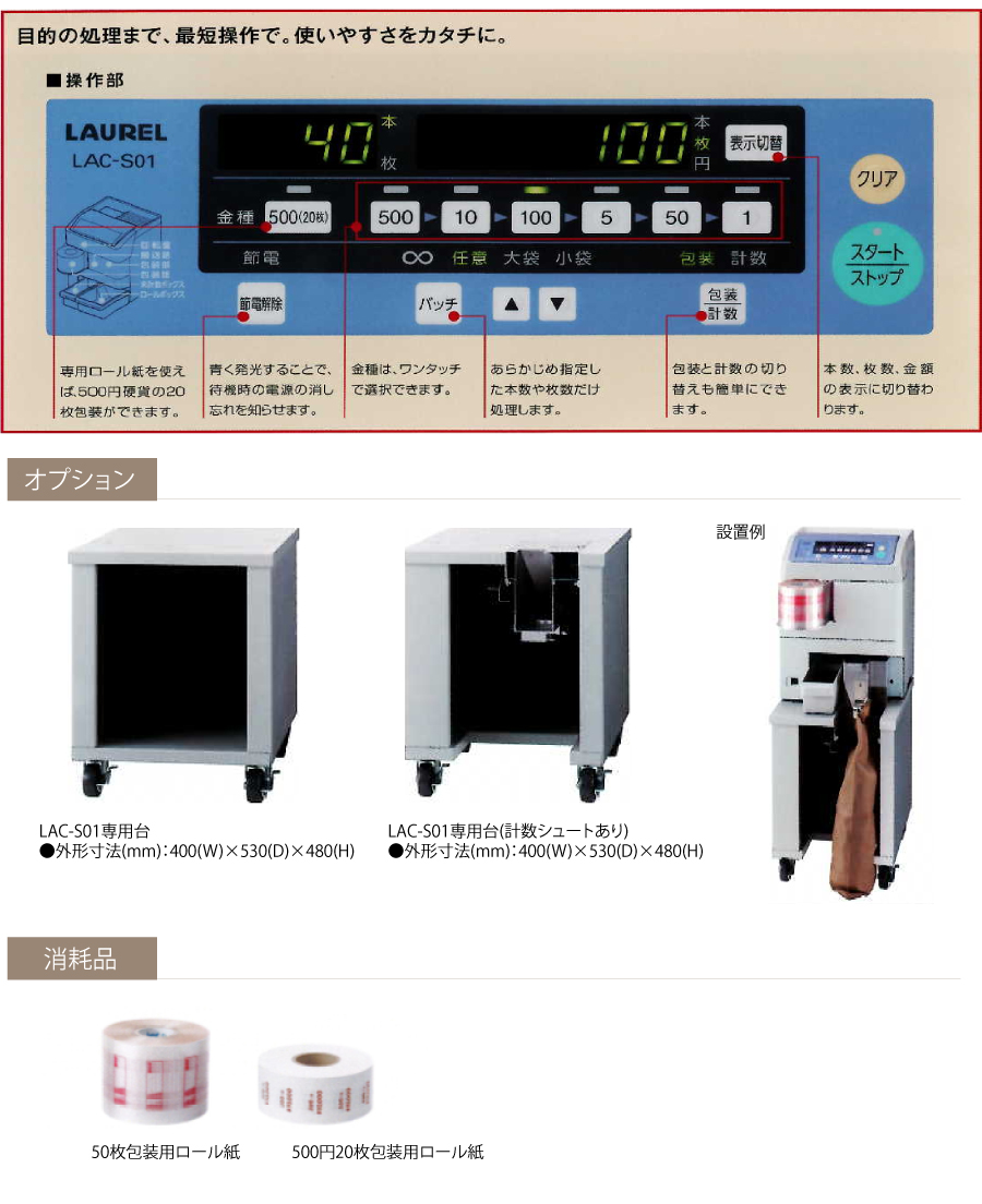 硬貨包装機LAC―SO1