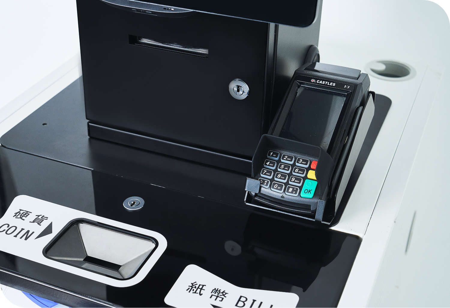 CASHIER キャッシャー 現金対応券売機（グローリー社製自動釣銭機） の