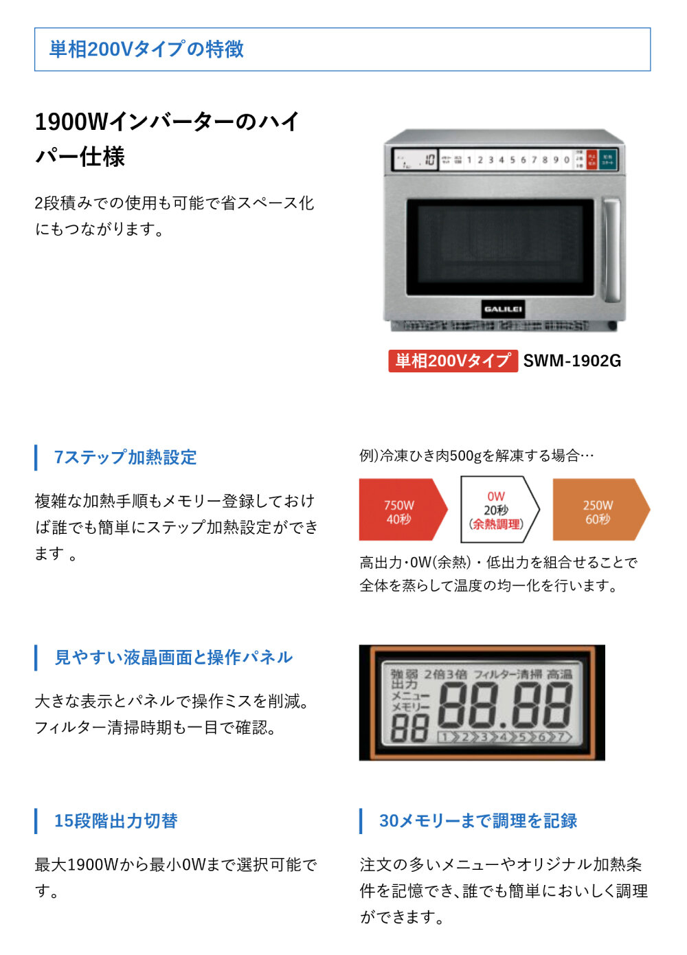 受注生産品) 【車上渡し】フクシマガリレイ 業務用電子レンジ 単相200V